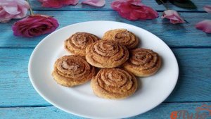 Творожное печенье с корицей