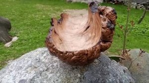 Деревянная интерьерная ваза из капа ольхи (ручная авторская работа "Чижик и Ко")