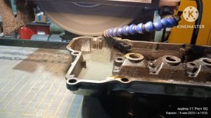 Шлифовка крышки клапанов БМВ рядная шестёрка на плоскошлифовальном станке ELB