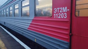Отправление электропоезда ЭТ2М-112 сообщением "Москва Л