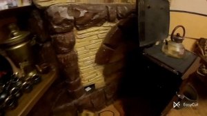 Камин плюс буржуйка .Выдумка для тяжелых времен.