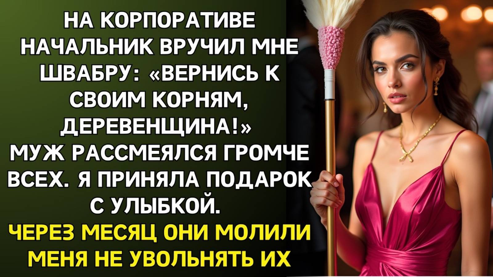 Истории из жизни. Когда мне вручили швабру на корпоративе Жизненные истории, Аудио рассказы слушать