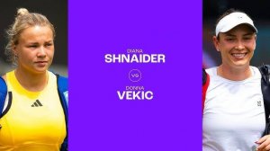 29.06.2024. Диана Шнайдер - Донна Векич. WTA Bad Homburg. Diana Shnaider - Donna Vekic