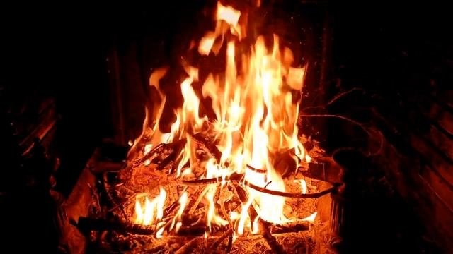 ASMR Звуки камина Легкое потрескивание дров в камине RELAX