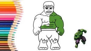 Как нарисовать ХАЛКА/ХАЛК СУПЕРГЕРОЙ/РАСКАСКА ХАЛК/Урок рисования для детей