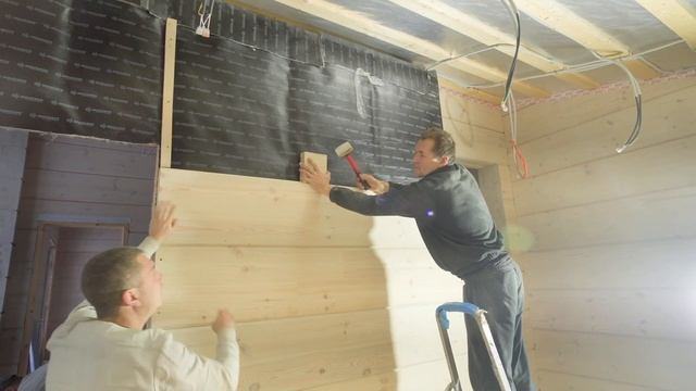 Монтаж имитации в доме из клееного бруса. Ламоново смотреть онлайн