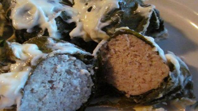 Голубцы в виноградных листьях