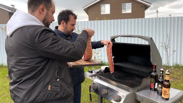 Свиные ребра на газовом или угольном гриле - (да хоть в