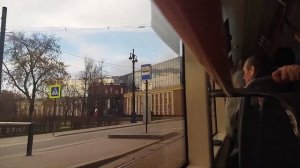 ПОЕЗДКА В ТРАМВАЕ. ОСТ. ЦУМ ОСТ. ПЛ. ДРУЖБЫ. ЗАЕЗД И ВЫЕЗ