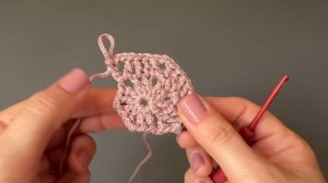 Как вязать идеальный шестиугольник крючком столбиками с накидом. Crochet Hexagon.