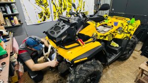 BRP G1 Outlander. Оклейка и установка доп оборудования. Тюнинг квадроциклов.