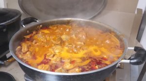 Лапша с морепродуктами и черной фасолью _ Корейская уличная еда