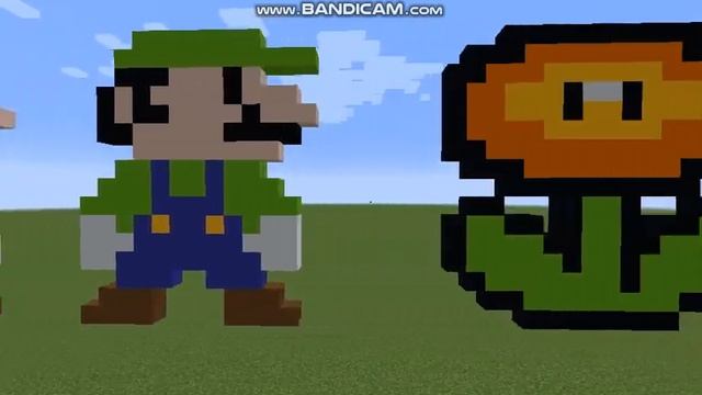 Пиксель арт видео на тему Марио