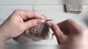 Митенки на двух спицах,  самый простой способ.  Часть 2