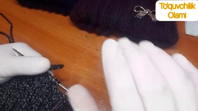 супер модная шапка тыква спицами (резинка гулли шапка тукиш)