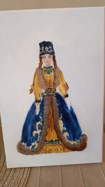 Рисуем на кухне. Башкирочка. этюд #национальный костюм. Буркеева Екатерина смотреть онлайн