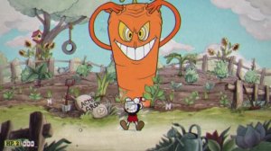 Cuphead: начало сюжета и босс огород
