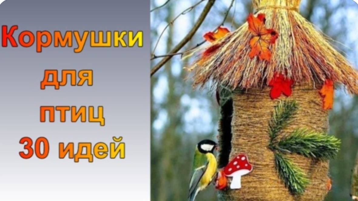 Как сделать кормушку для птиц, чтобы она стала украшением дачи