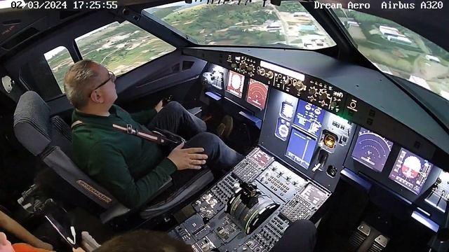 Полет на Симуляторе самолёта Аэрбас А 320 . Отработка от смотреть онлайн