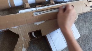 модель снайперской винтовки Barrett m82 из картона и бумаги