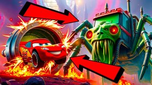 Машинки McQueen |Тачки мультфильм|Молния Маквин против ЗОМБИ в BeamNG Drive