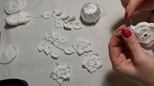 Ирландское кружево. Элементы для воротника.