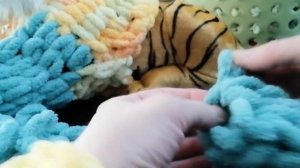 Вяжем штанишки для собачки из ализе пуффи