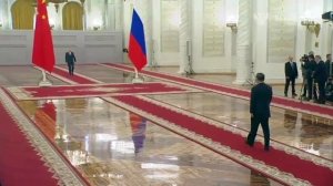 Встреча Путина и Си Цзынь Пиня  в Кремле проходит под гимн России.