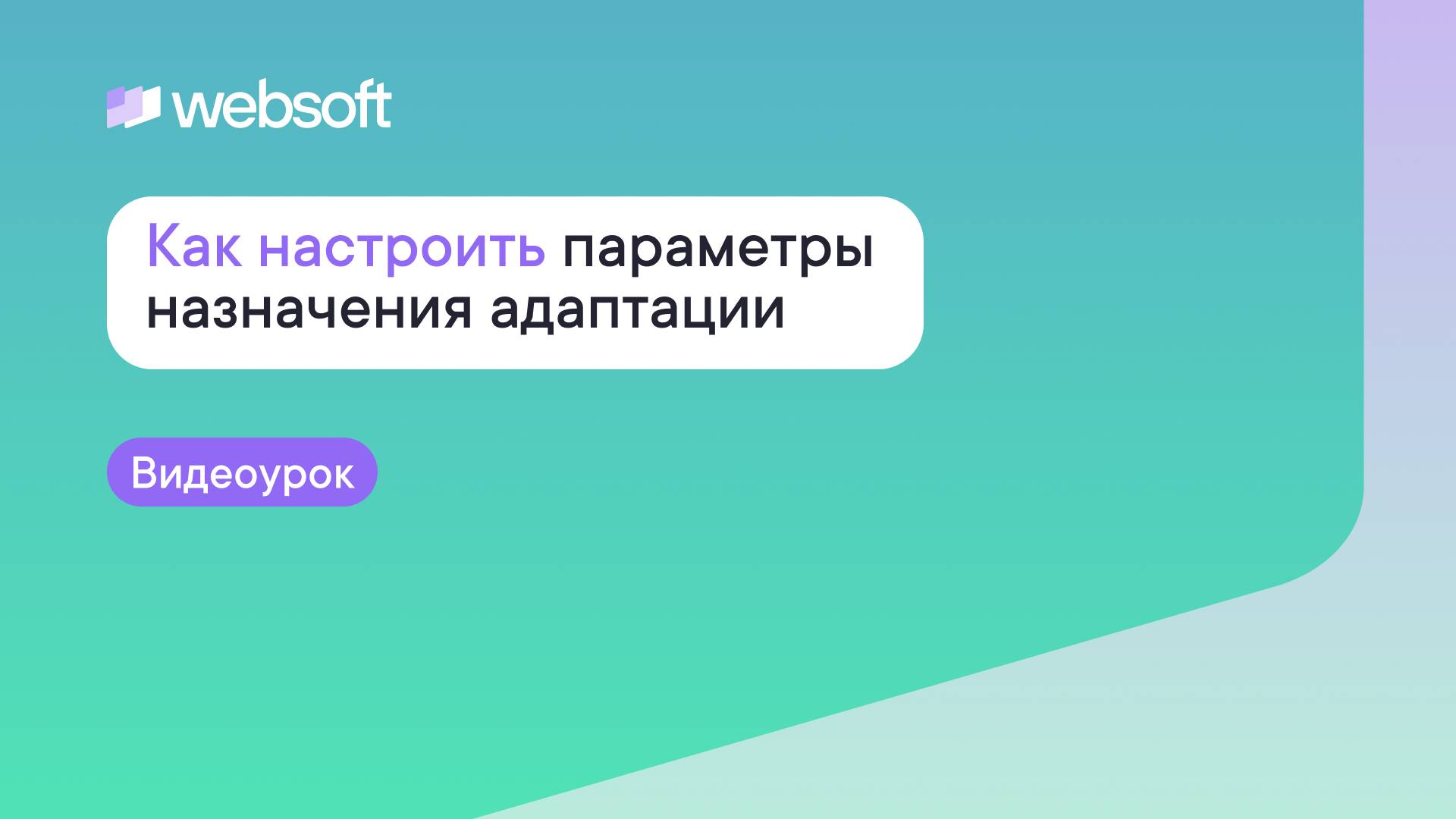 Как настроить параметры назначения адаптации через приложение администратора WebSoft HCM?