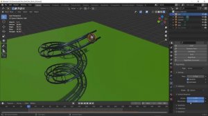 Шарик в лабиринте Змейка.Физика в Блендере.