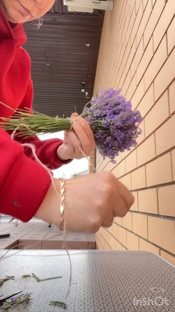 Обрезка летом лаванды. Делаю букетик #лаванда#сад# ого?