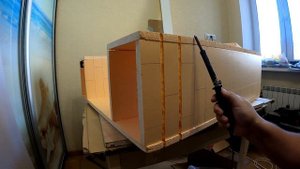 Камин своими руками из пеноплекса \ новогодний камин \