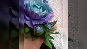 Пион из фоамирана, сделана с любовью. Пион на ободок , п