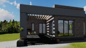 Проект одноэтажного дома с плоской кровлей, на 160 кв.м.