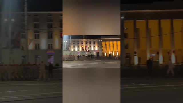 Тренировка парада юнармии короткое видео + танки в конце. смотреть онлайн