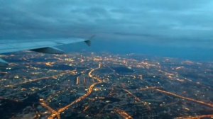 Посадка самолета в Москве. 15 минут полет над Москвой. La