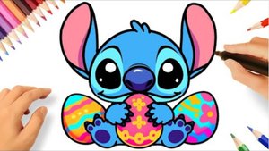 КАК НАРИСОВАТЬ ПАСХАЛЬНОГО СТИЧА  💗