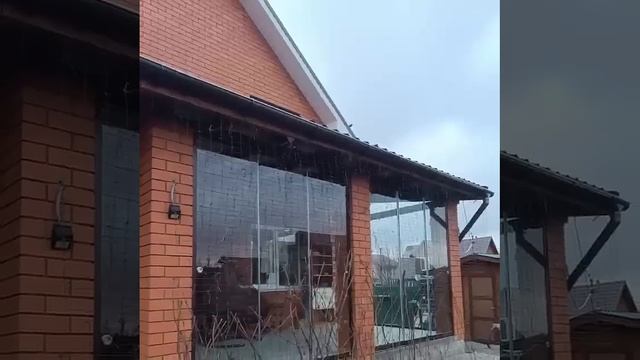 Безрамное остекление веранды