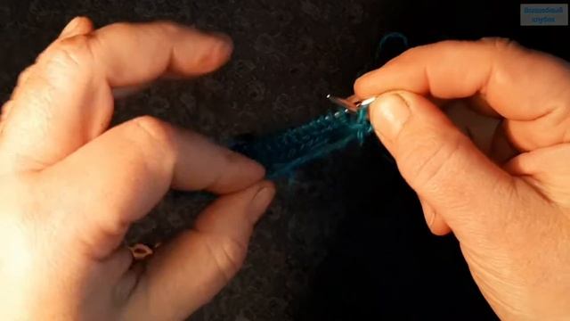 Урок: набор петель, плоточная вязка, вытянутая петля и утолщённый край из двух петель. смотреть онлайн