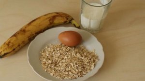 Банановые оладьи с геркулесом