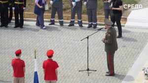 В Каспийске у обелиска «Воинской Славы» зажжен Вечный огонь в честь 80-летия Победы