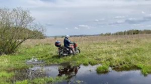 Bajaj Boxer. Через ручей. 08.05.2025.