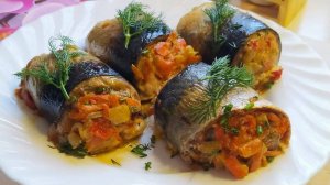 Теперь  Скумбрию готовлю только так. Рулеты из скумбрии в духовке.