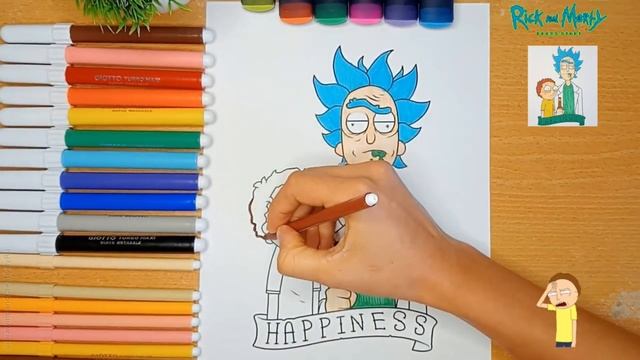 🧪Рик и Морти Раскраска | Научно-фантастический мультфильм #рикиморти #rickandmorty #coloring