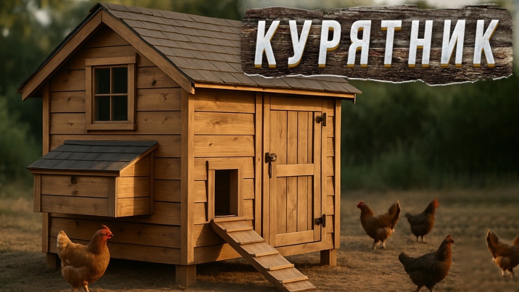 Курятник из обрезков пилорамы