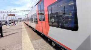 8 мая Электропоезд Ласточка ЭС2Г-237 До станции Луга-1 Отправляется с платформы Ленинский Проспект