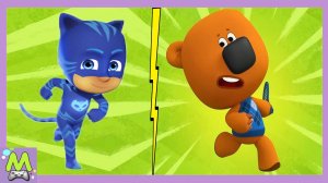 Ми-Ми-Мишки vs Герои в Масках.Игры Догонялки с Мультгероями.Самые Быстрые и Ловкие в Гонках