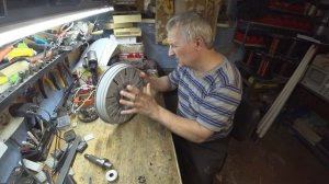 Ещё одна версия генератора под вертикальный ветрогенератор, на этот раз с мотора стиральной машинки