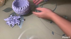 Снеговик модульное оригами. Поделки на Новый год