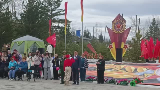 ≪ТОРЖЕСТВЕННАЯ ЧАСТЬ 80 лет ВЕЛИКОЙ ПОБЕДЫ! - 9 мая 2025г. БАМ Таксимо Татьяна Шаманская.